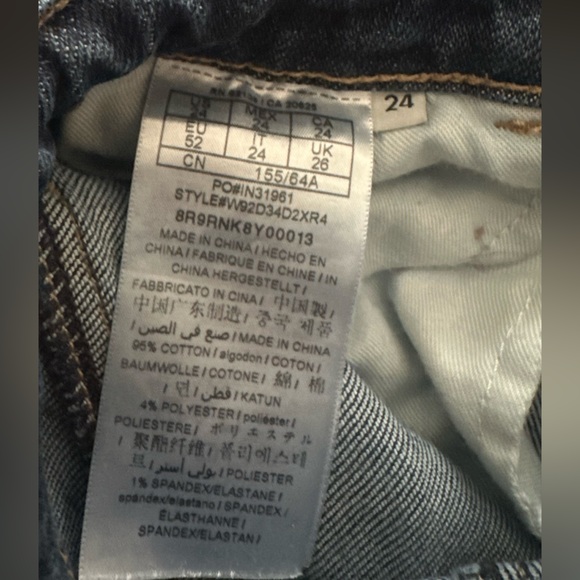 Guess Women’s High Rise Distressed Blue Denim Shorts Size 24 - Picture 6 of 7